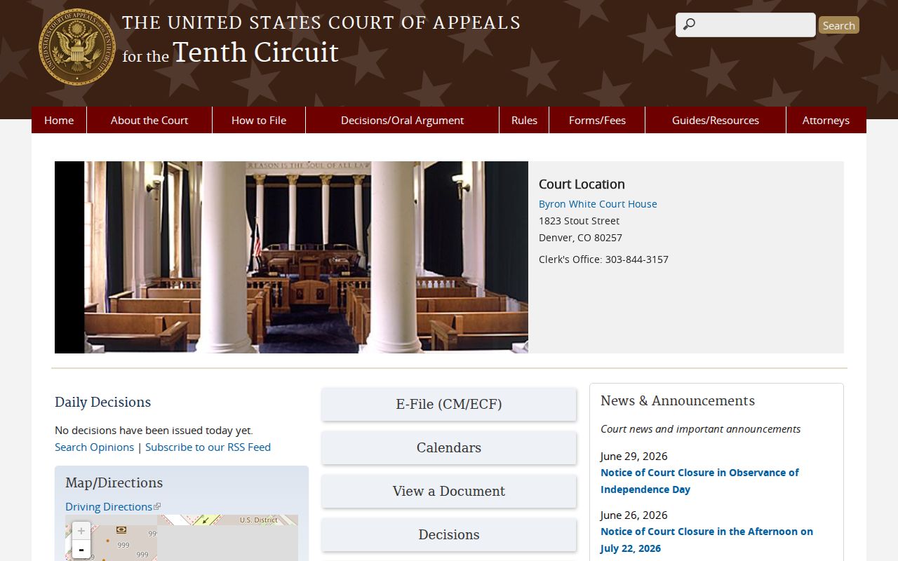 Routt County District Court records Tenth Circuit federal appeals page