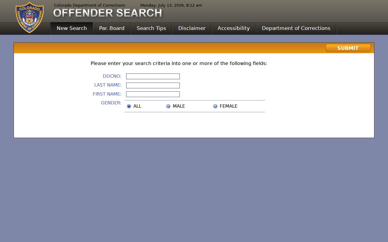 Colorado Department of Corrections inmate locator