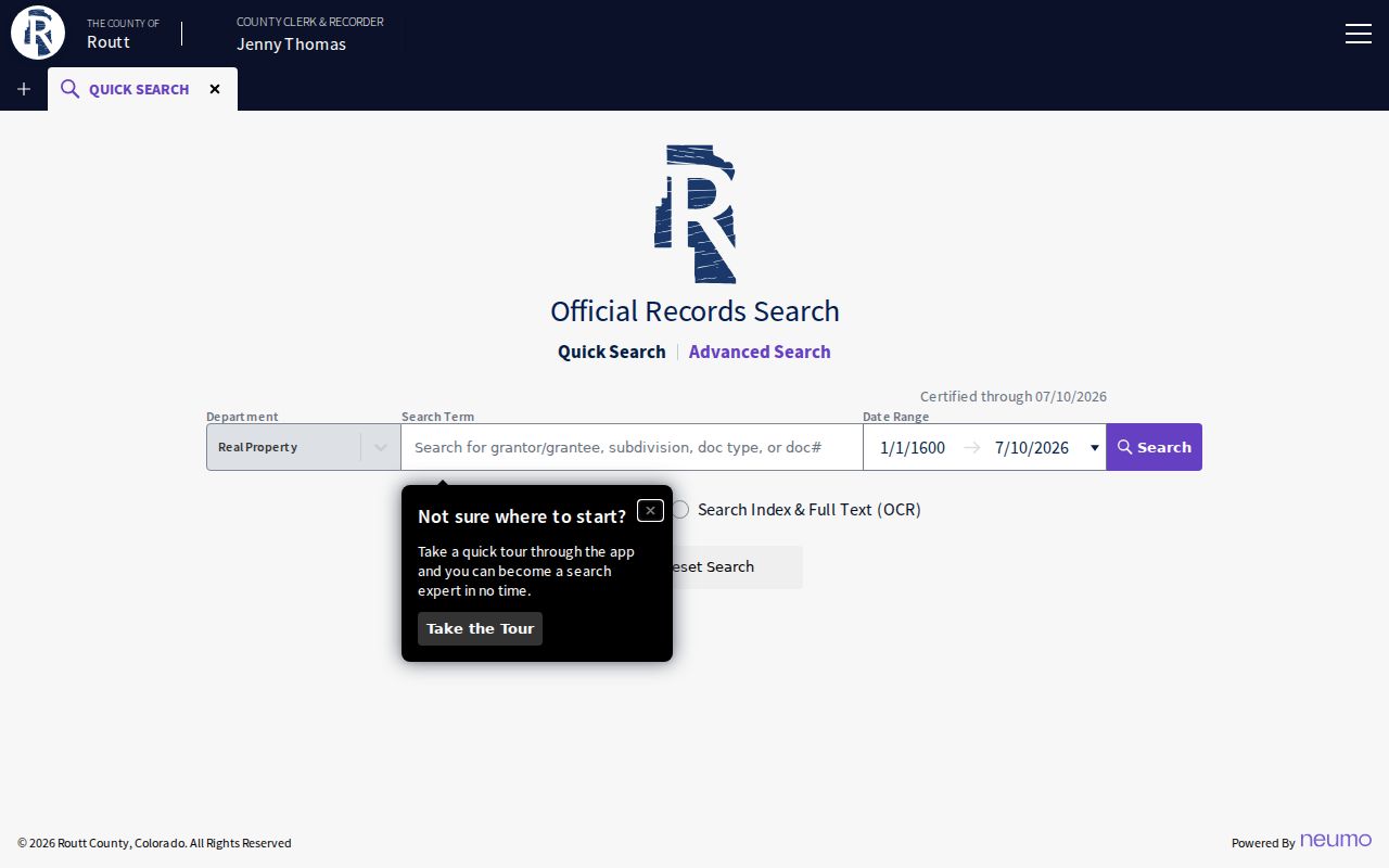Routt County marriage and divorce records official records search