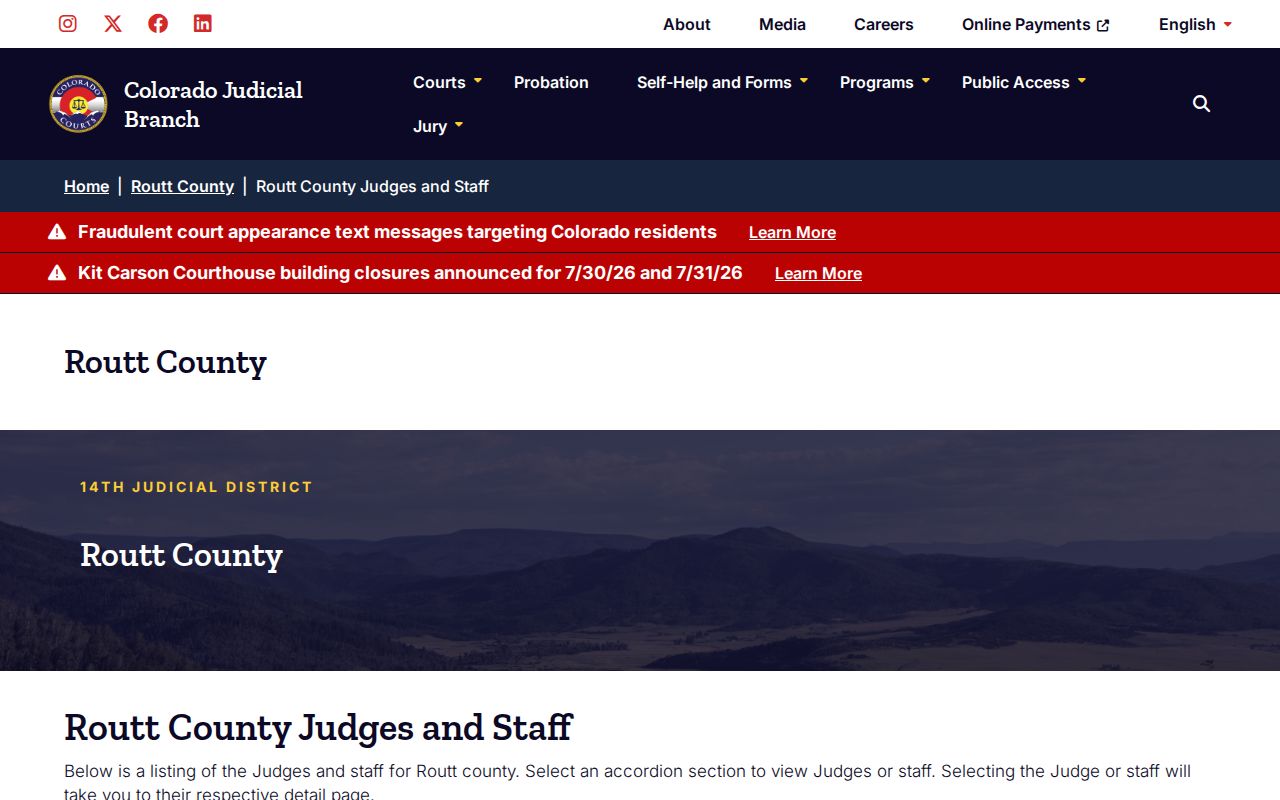 Routt County probate records probate registrar and judges staff page